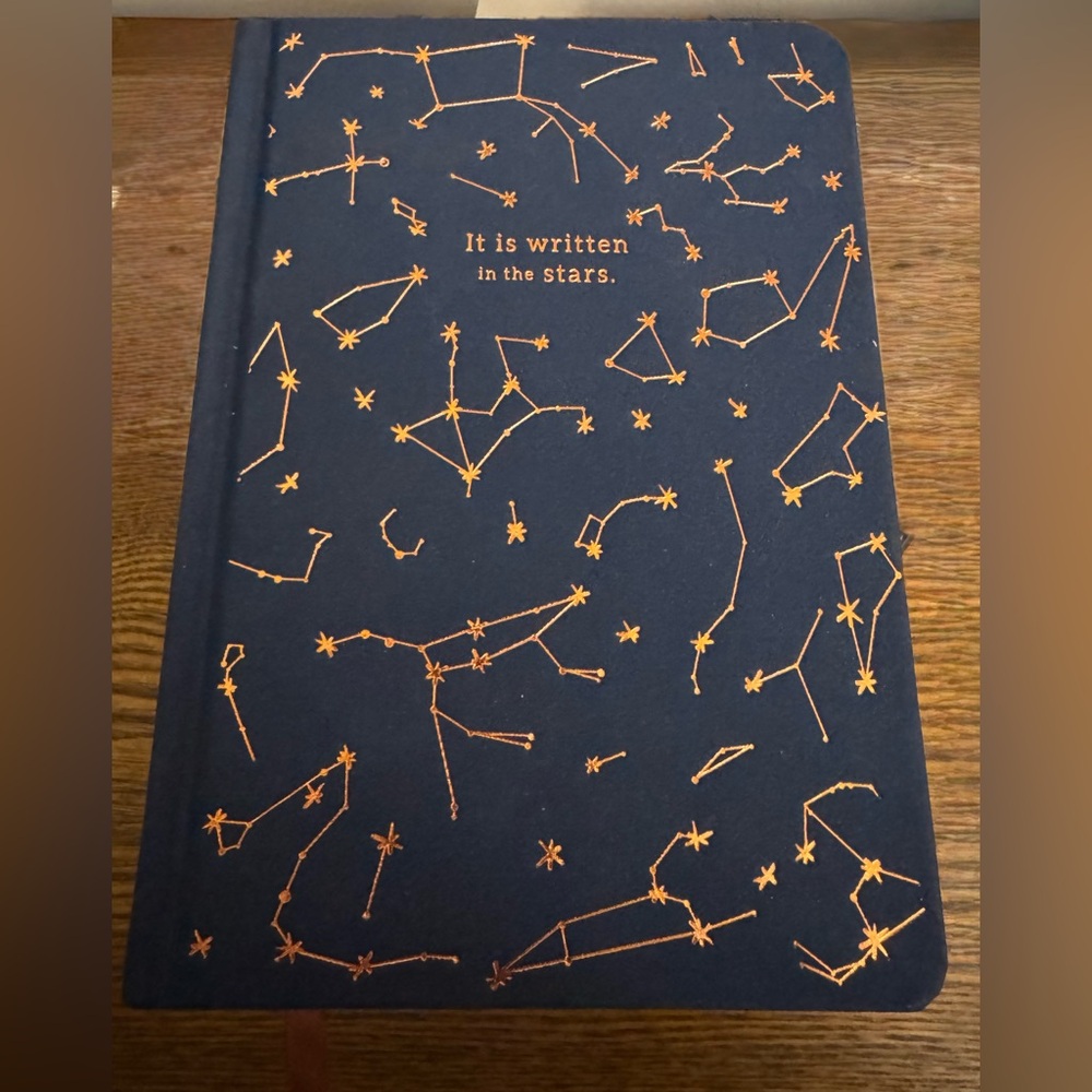 This is a DesignWorks Ink navy constellations cloth journal